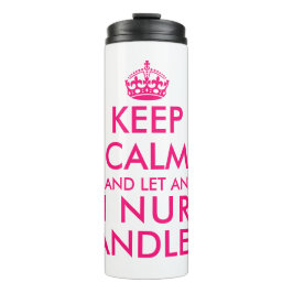 Garrafa Térmica Mantenha a calma e deixe uma enfermeira registrada
