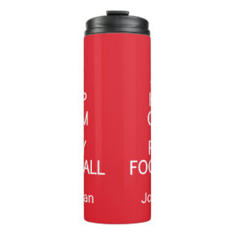 Garrafa Térmica Manter o nome e a cor personalizados do Futebol Ca