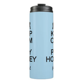 Garrafa Térmica Manter o nome e a cor personalizados do Hockey com