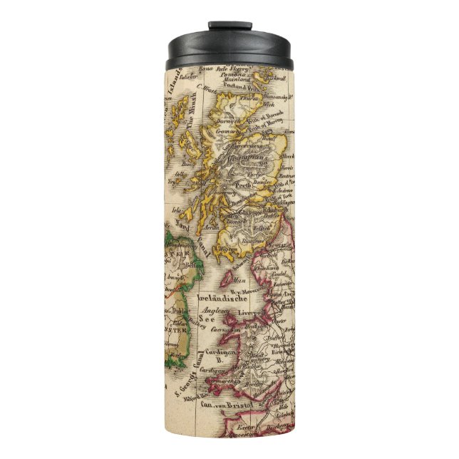 Garrafa Térmica Mapa 2 das ilhas britânicas (Frente)