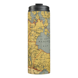 Garrafa Térmica Mapa antigo de Canadá