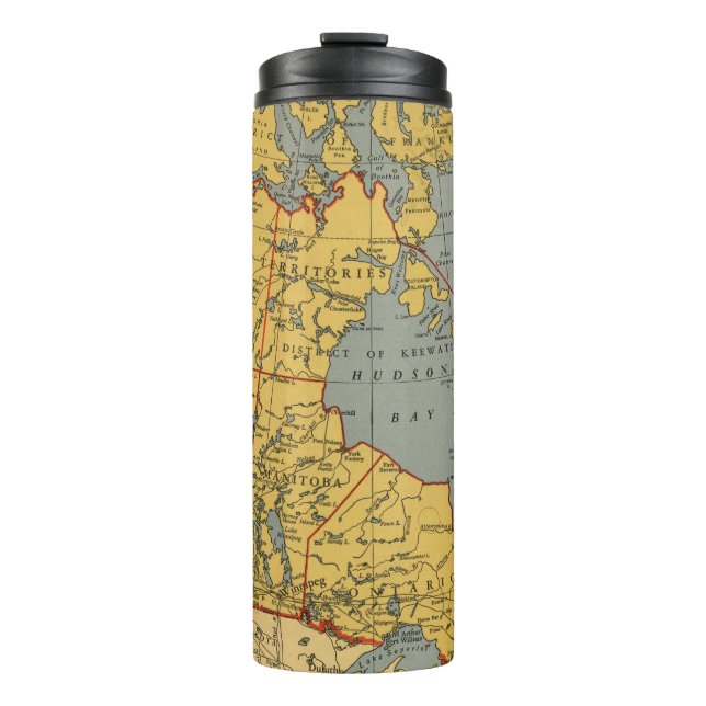 Garrafa Térmica Mapa antigo de Canadá (Frente)