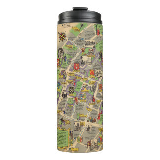 Garrafa Térmica Mapa de Oxford, Inglaterra (estradas de ferro