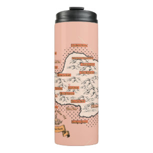 Garrafa Térmica Mapa de viagem ilustrado Antártida
