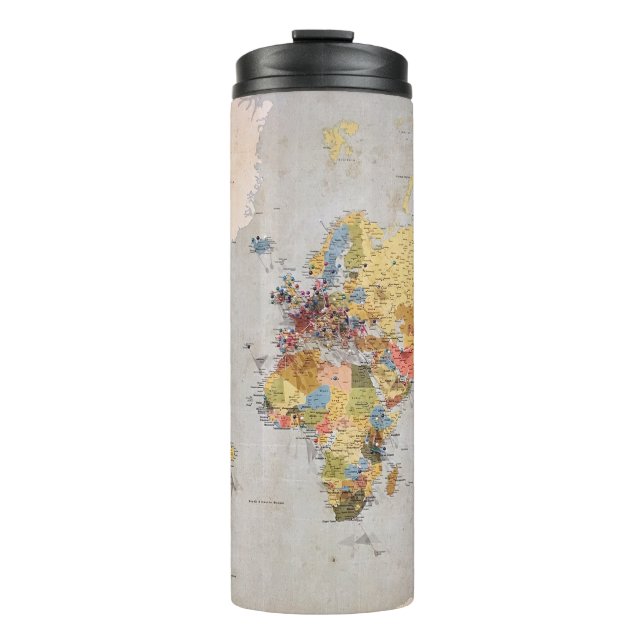 Garrafa Térmica mapa mundial (Frente)