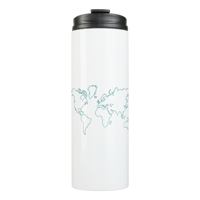 Garrafa Térmica Mapa Mundial (Frente)