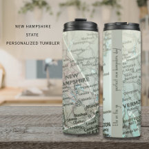 Mapa Personalizado de New Hampshire Granite State