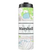 Mapa Topográfico com seu nome e monograma