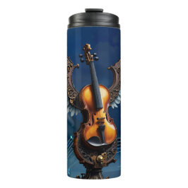 Garrafa Térmica Maravilhoso violino elegante com asas.