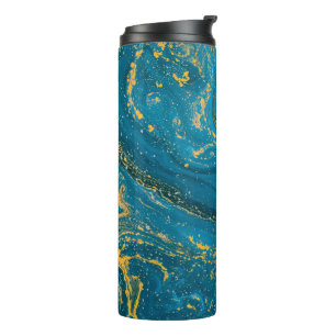 Garrafa Térmica Marble Azul