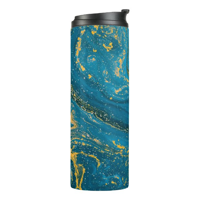 Garrafa Térmica Marble Azul (Giro à esquerda)