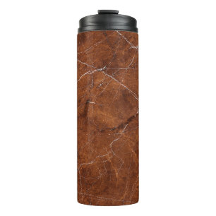 Garrafa Térmica Marble Brown Glossy: Fundo de Textura de Luxo