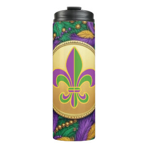 Garrafa Térmica Mardi Gras Fleur de lis