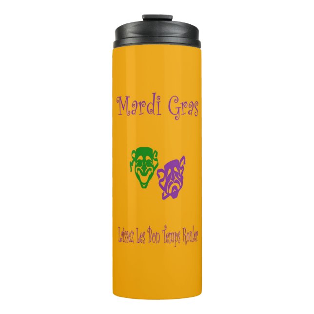 Garrafa Térmica Mardi Gras Mask Rouler (Frente)