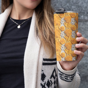 Garrafa Térmica Marigold Floral 3D