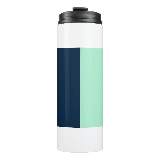 Garrafa Térmica Marinheiro Azul e Hortelã (Frente)
