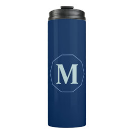 Garrafa Térmica Marinho Blue elegant monograma personalizado