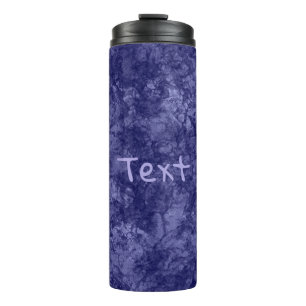 Garrafa Térmica Marinho de mármore texturizado de abstrato