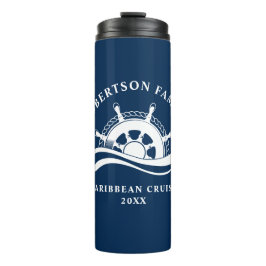 Garrafa Térmica Marinho de roda da família náutica