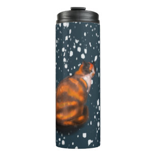 Garrafa Térmica Marmalade cat na neve