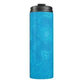 Garrafa Térmica Mármore Azul Abstrato HP Lap Personalizado
