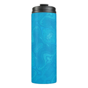 Garrafa Térmica Mármore Azul Abstrato HP Lap Personalizado