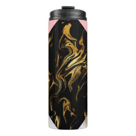 Garrafa Térmica Mármore Dourado Glam Glitter