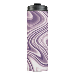 Garrafa Térmica Mármore Líquido Roxo Abstrato