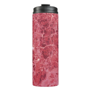 Garrafa Térmica Mármore vermelho coral colorido