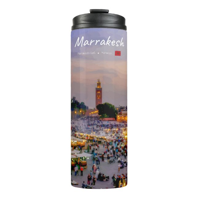Garrafa Térmica Marrakesh, Marrocos - Praça Jemaa el Fnaa (Frente)