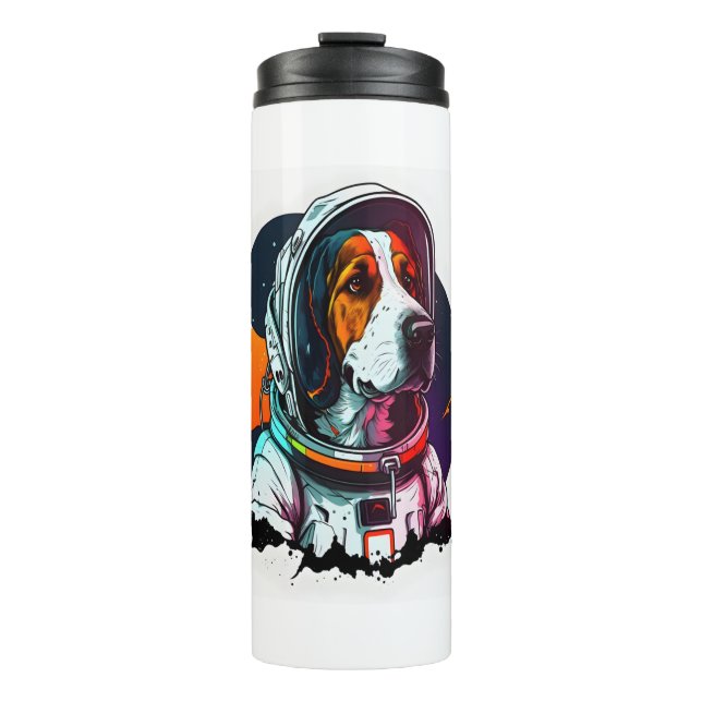 Garrafa Térmica Mascote de Cachorro Astronout (Frente)