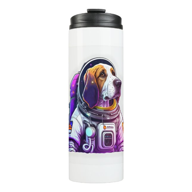 Garrafa Térmica Mascote de Cachorro Astronout (Frente)