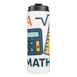 Garrafa Térmica Matemática Minimalista - Calculadora, Régua