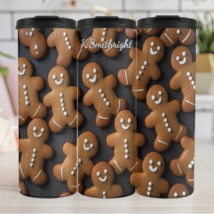 Garrafa Térmica Matriz Caprichosa de Homens de Biscoito de Gengibr