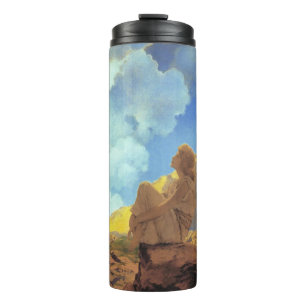 Garrafa Térmica Maxfield Parrish Manhã 1922 Nuvem Azul Arte Fina