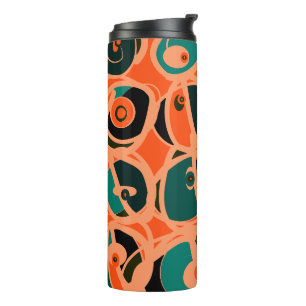 Garrafa Térmica MAZIPOODLES Olho Espião Laranja Azul-marinho Preto