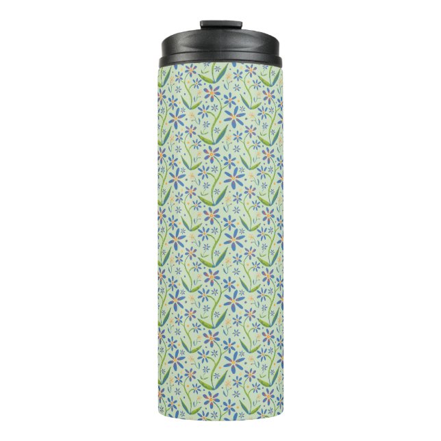 Garrafa Térmica Meadow | Dancing  Daisies Watercolor Tumbler (Frente)