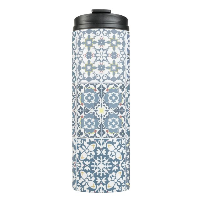 Garrafa Térmica Mediterranean Tiles, Moroccan, Majolica, Azulejo (Frente)