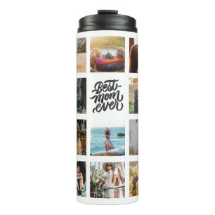 Garrafa Térmica Melhor Colagem de Fotos Personalizada da Mãe