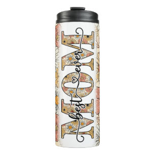 Garrafa Térmica Melhor Mãe Alguma Vez Retro Floral