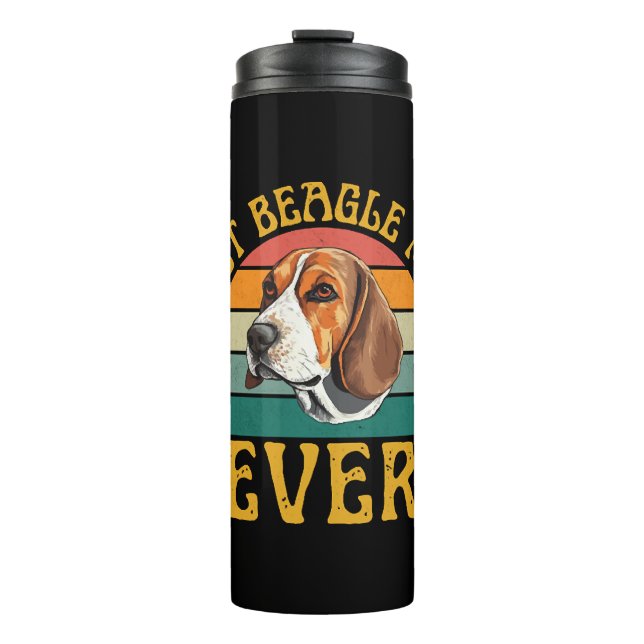 Garrafa Térmica Melhor Mãe de Beagle de Todos os Tempos, Cachorro  (Frente)