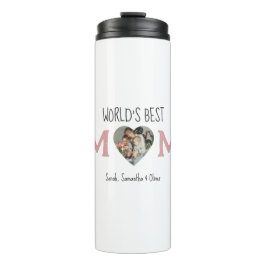 Garrafa Térmica Melhor Mãe do Mundo - Presente para Colagem de Fot