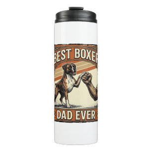 Garrafa Térmica Melhor Pai Boxer de Todos os Tempos Vintage Pai de