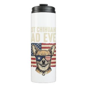 Garrafa Térmica Melhor Pai de Chihuahua de Sempre Desenho Patrióti