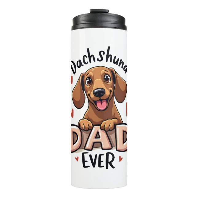 Garrafa Térmica Melhor Pai De Dachshund Nunca (Frente)