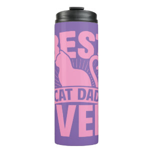 Garrafa Térmica Melhor Pai De Gatos - Silhueta De Gato