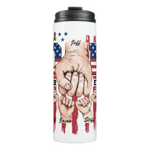 Garrafa Térmica Melhor Pai do mundo - Fist Bump USA Flag - 4 Kids