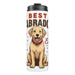 Garrafa Térmica Melhor Pai/Mãe de Labrador de Sempre Vintage Labra