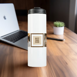 Garrafa Térmica Melhor Pai Nunca | Presente de Foto Personalizado