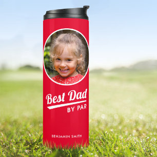 Garrafa Térmica Melhor Pai por Par Personalizado Vermelho Foto de